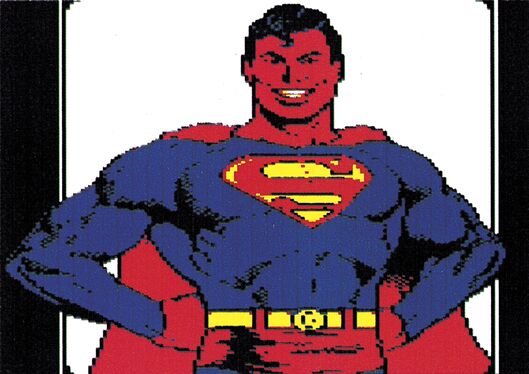 Farbiger Ausdruck einer Superman-Grafik