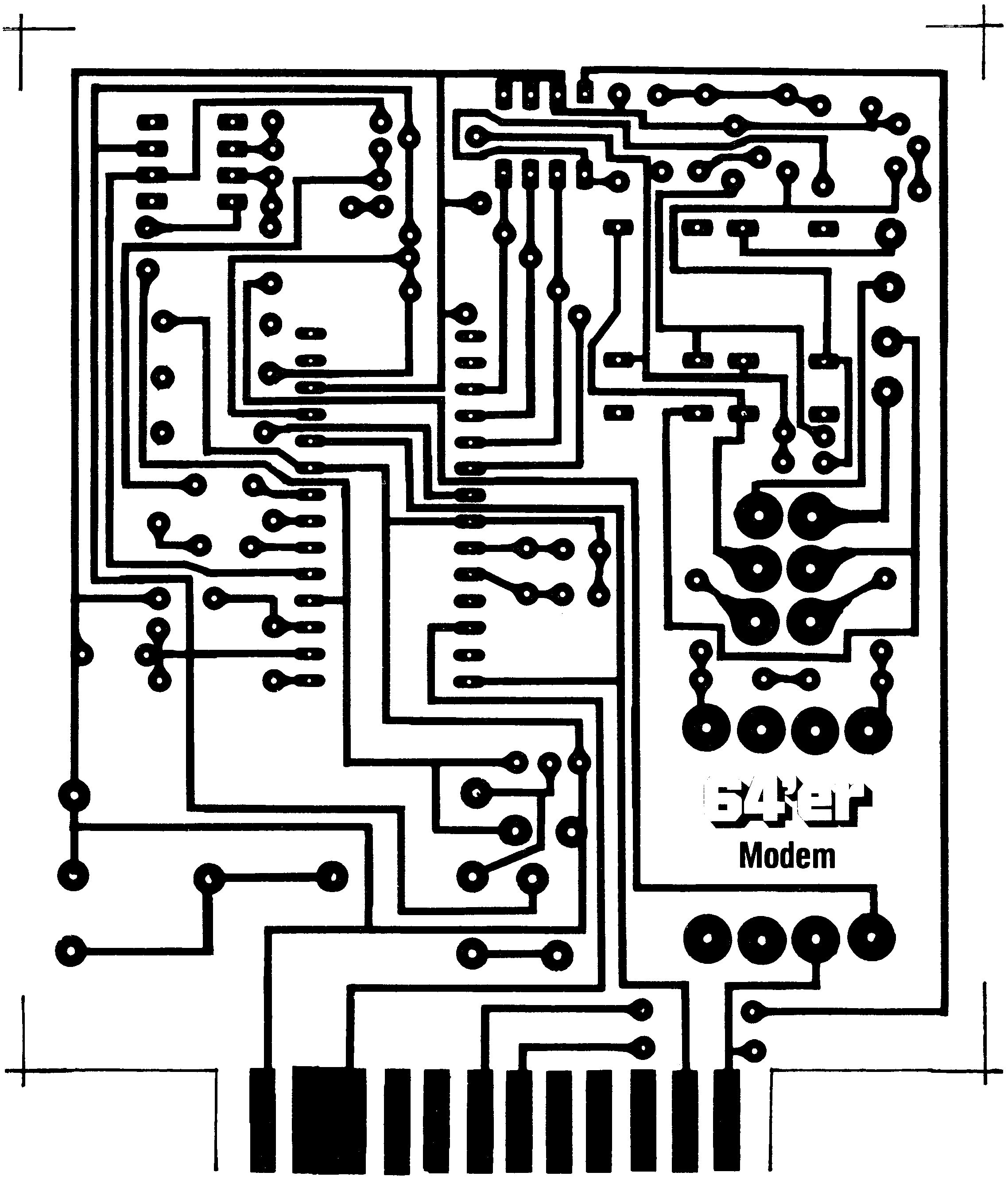Platinenlayout des Modems