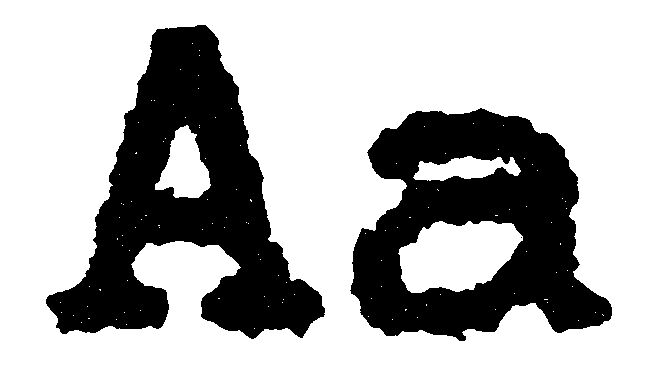 Buchstaben A und a in fünffacher Vergrößerung als NLQ-Druck