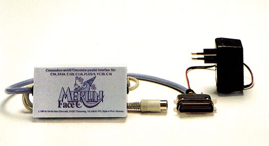 Merlin Face C+ Interface mit Anschlußkabeln und Steckernetzteil