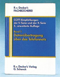 Blau-weißes Buchcover »CCITT-Empfehlungen der V-Serie und der X-Serie, Band 1: Datenübertragung über das Telefonnetz«