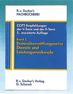 Blau-weißes Buchcover »CCITT-Empfehlungen der V-Serie und der X-Serie, Band 2: Datenübermittlungsnetze, Dienste und Leistungsmerkmale«